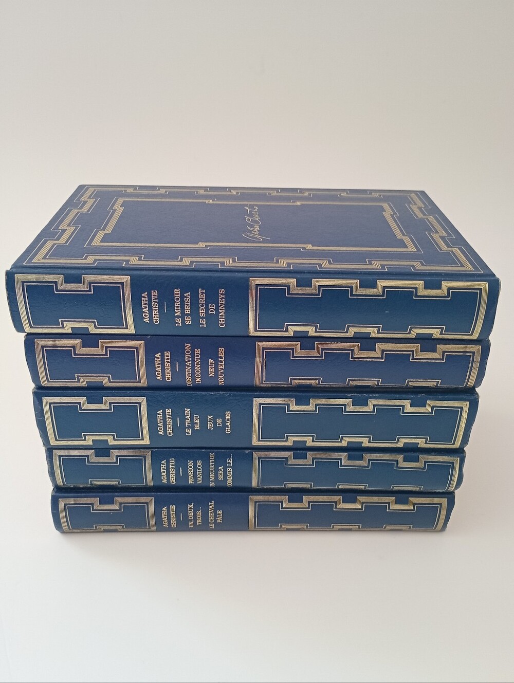 Vintage Agatha Christie French Hardcover Books 5 Vol Set 1970s